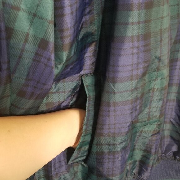 Jerzees Vintage Tartan Plaid Half Zipper Pullover Windbreaker Jacket Preppy XL - Picture 7 of 11